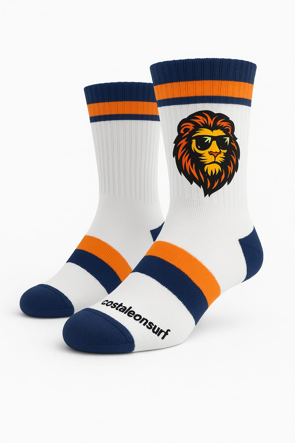 calcetines tres cuartos con logotipo costa leon surf